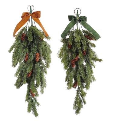 Künstlicher Plastik Kiefernnadelzweig Realistische Hängepflanzen Dekoration Weihnachtsbaumschmuck Für Innen und Außen