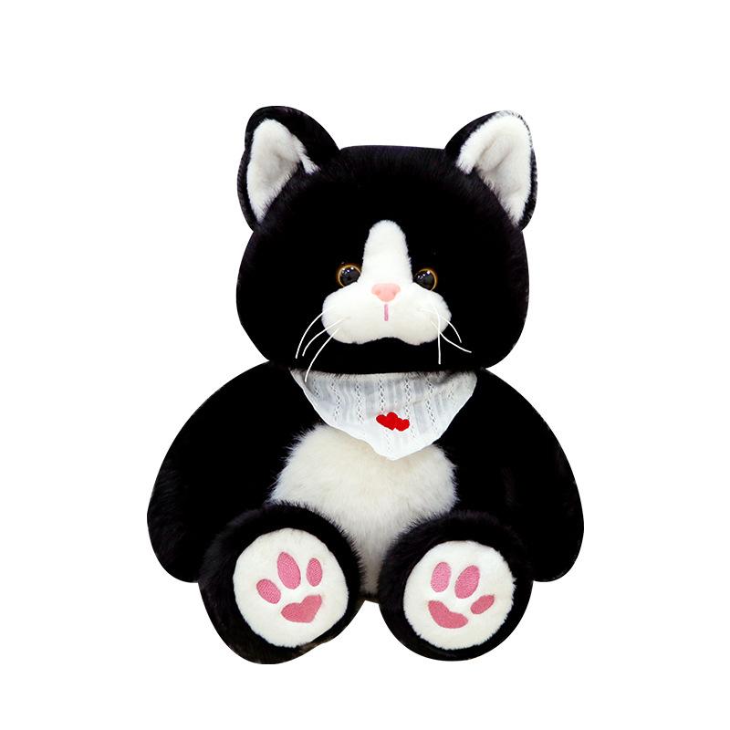 Cute Cat Doll Cow Kitten Plush Toy Scratcher Doll New Sitting Cat Throw Pillow