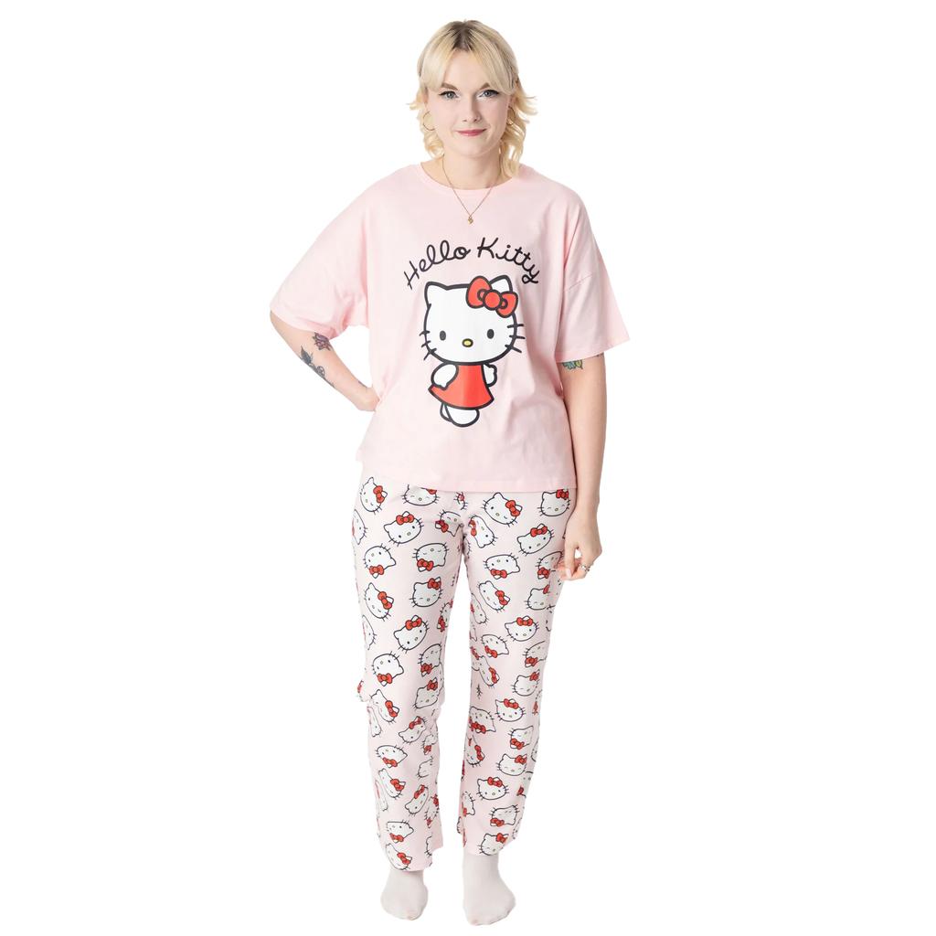 Hello Kitty Womens/Ladies Short-Sleeved Pajama Set