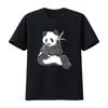 Men's Premium Blend Word Art T Shirt Panda Endangered Species Vintage Washed Designer Clothes Versatile Stretched