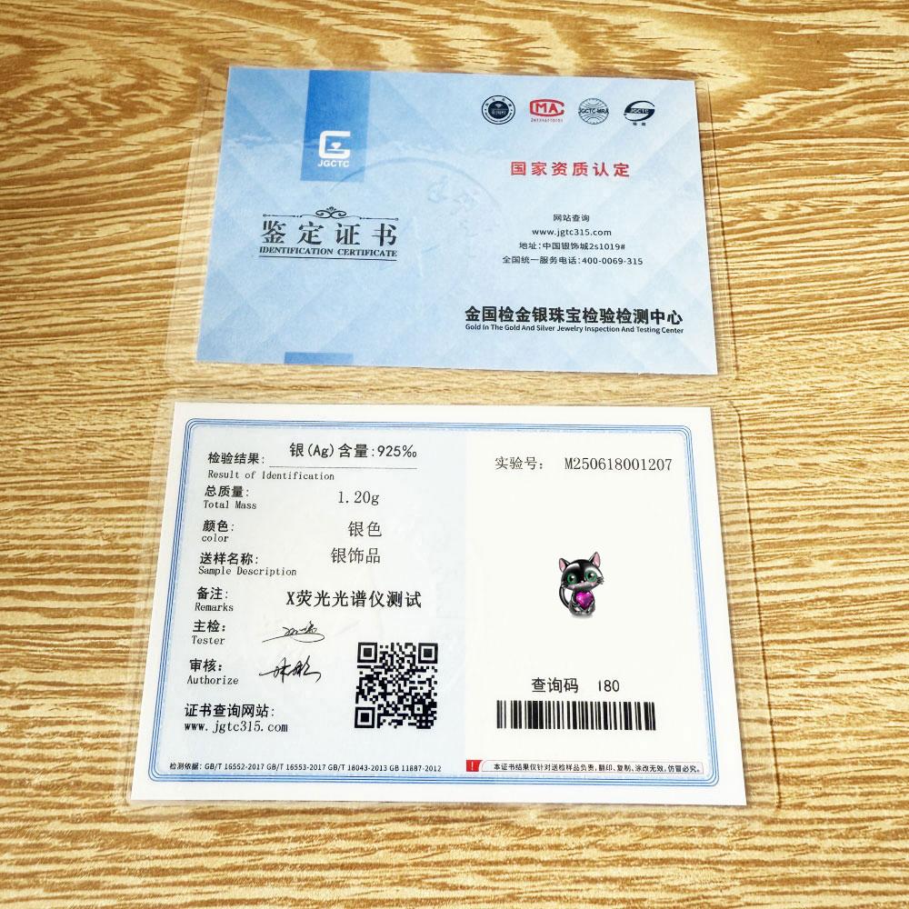 925 Silver Cat Charm Fish Pendant DIY Bracelet Jewelry Gift for Women Fashion Pet Lover Accessories