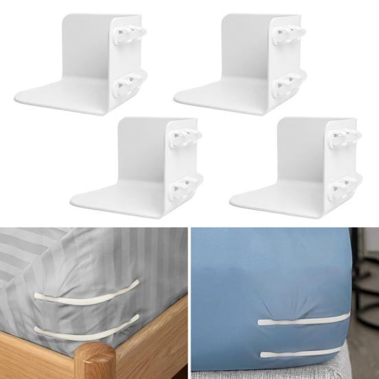 

4Pcs Bed Sheet Holder with Silicone Lock Strip Heavy Duty Bedsheet
