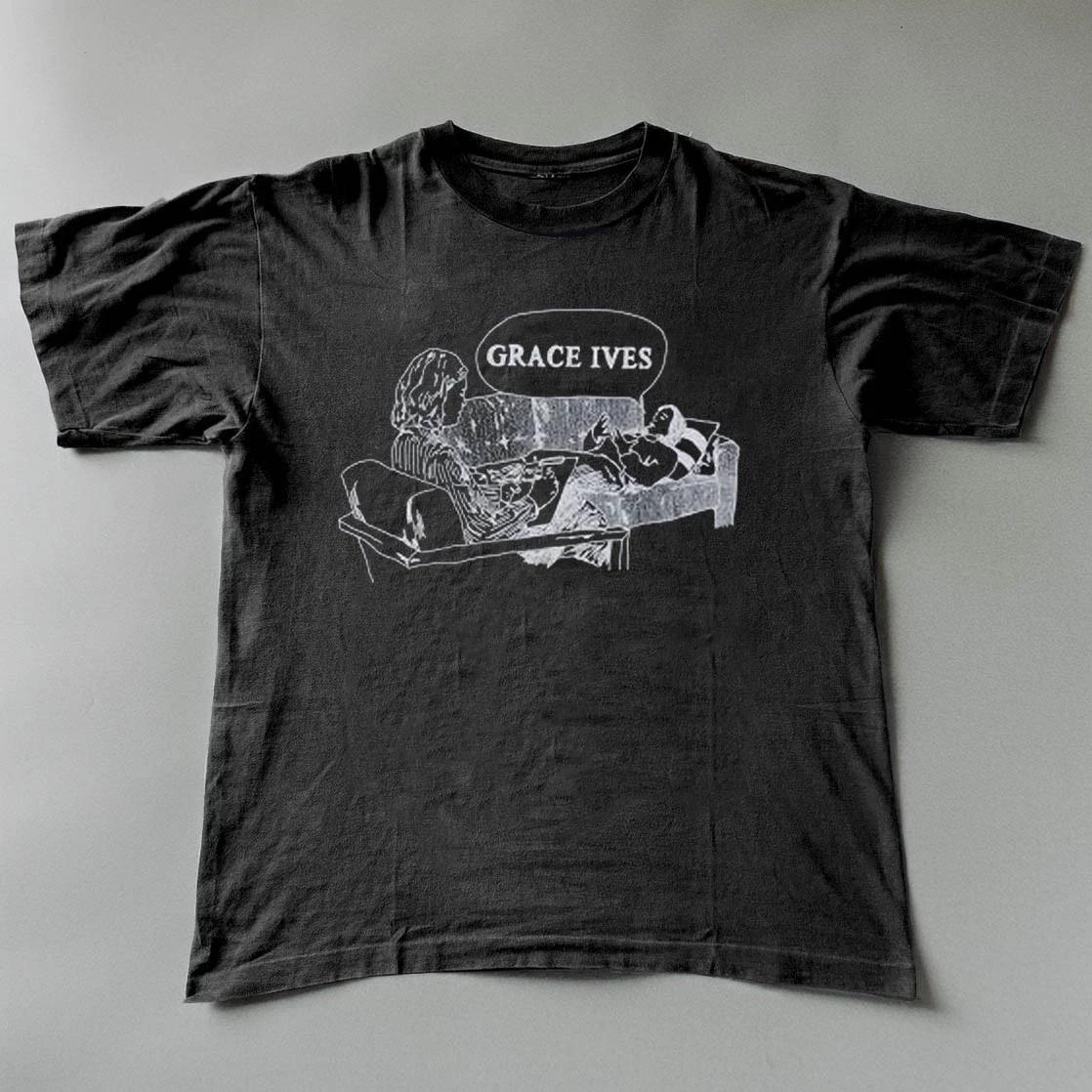 Grace Ives black Cotton Shirt All size S-5XL Unisex L194 S