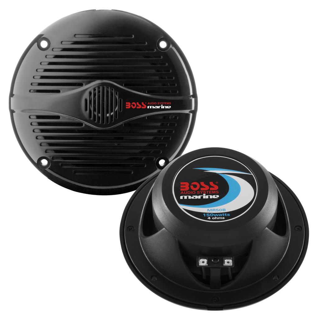 Waterproof 2-way 150W Speaker, Black, Parallel Imported Product