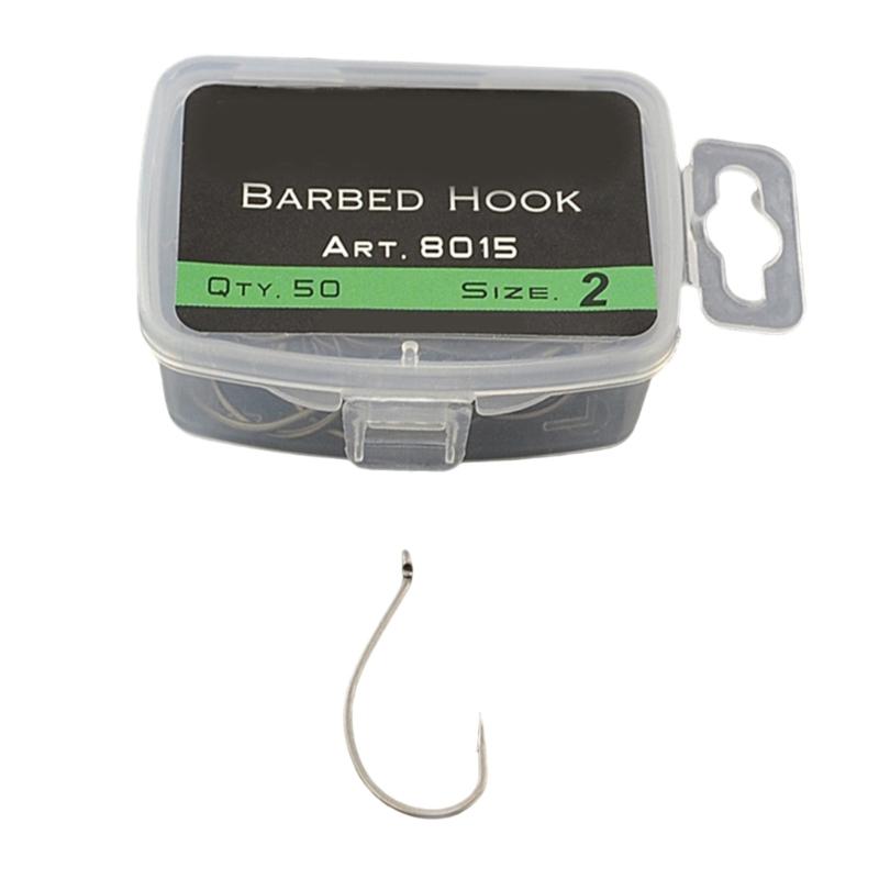 50Pcs Barbed Fishings Hook Replacement Highly Carbon Stainsless Steel Eyed Fishes Hook Rustproof Carp Fishings Hook