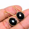 Black Spinel Gemstone 925 Solid Sterling Silver Jewelry Earring 0.99" GK-5793