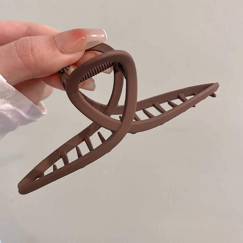 Massive schwarze matte große Haarklammern aus Acryl, Haarnadeln, Hai-Clip, Haarspange, Krabben-Haarspangen, Kopfbedeckung für Frauen, Haar-Accessoires