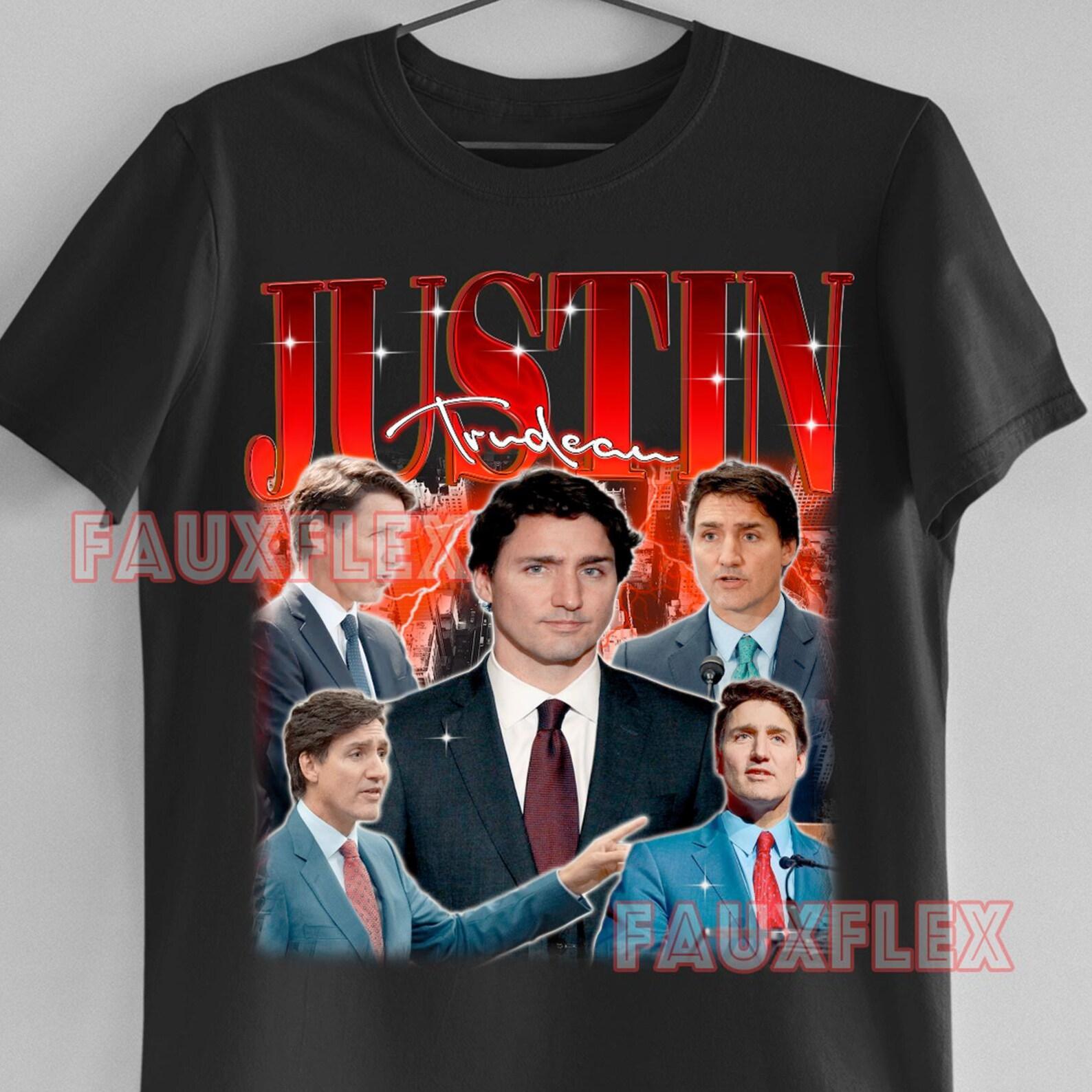 JUSTIN TRUDEAU Shirt, Justin Trudeau Retro T-Shirt, Justin Trudeau Vintage Fan Tees, Justin Trudeau Merch Gift, Justin Trudeau Kids Tee S