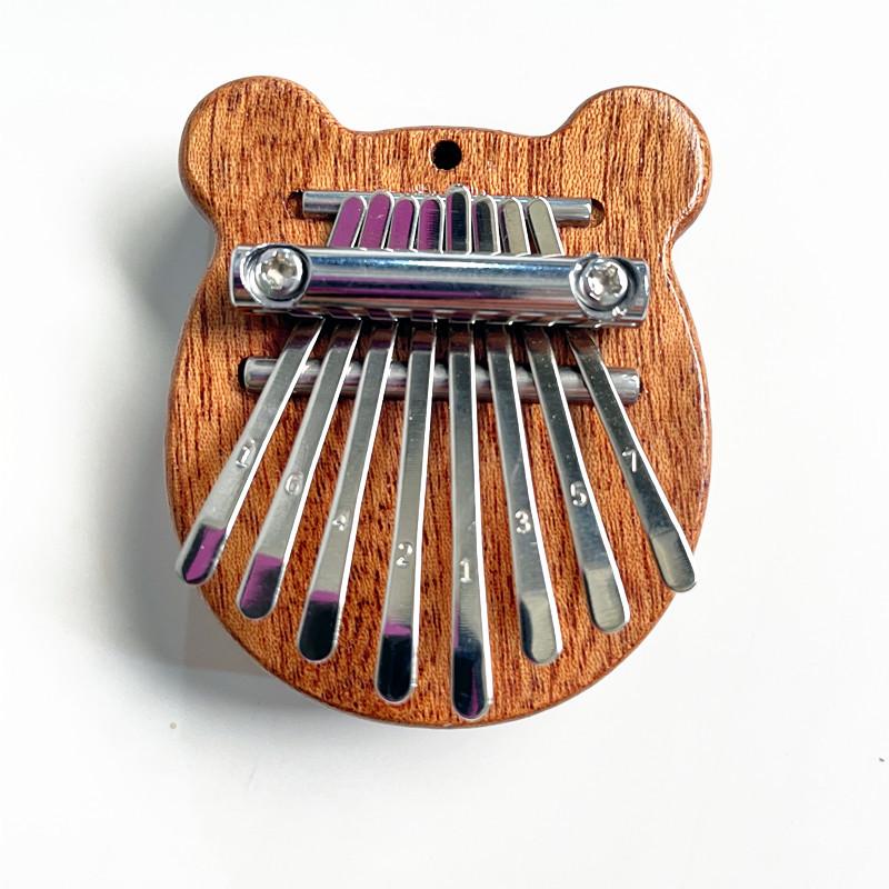 8-Ton Mini-Daumenklavier: Massivholz & Kristall Transparentes Kalimba