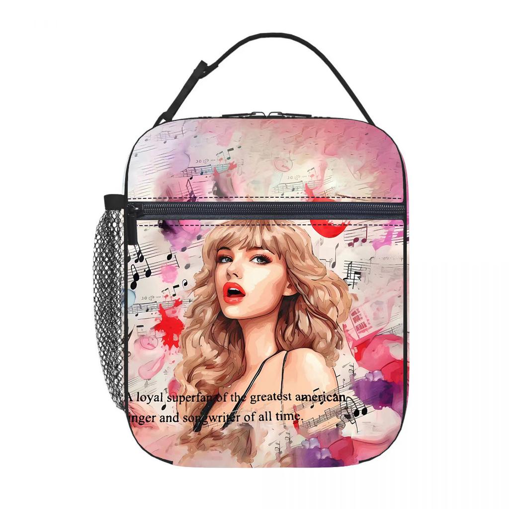Taylor Swift Handheld Lunch Bag For Elementary And Secondary Students Full Print Meal Bag