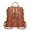 Large Capacity Backpack Women's Letter Backpack Soft Leather Travel Bag Multifunctional Shoulder Bag