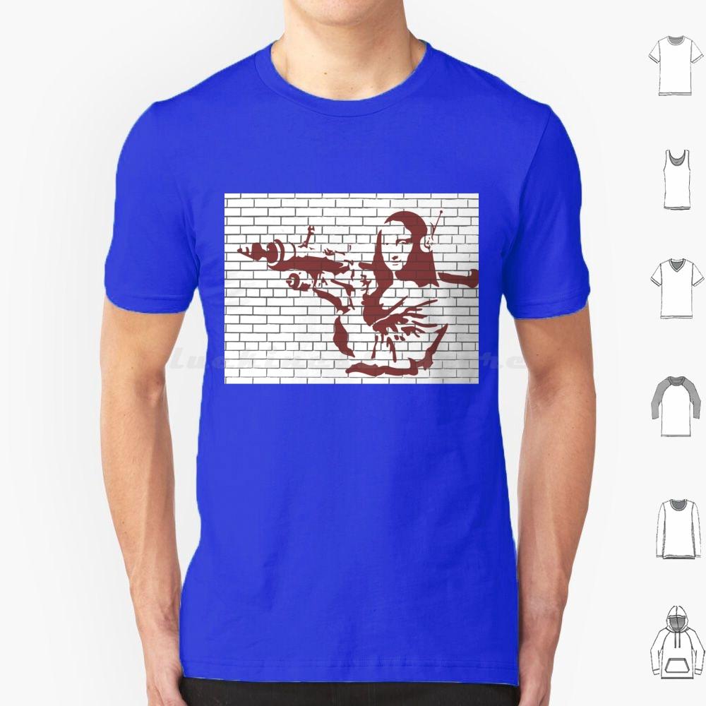 Banksy Stencil Style Urban Graffiti Spray Paint Mona Lisa T Shirt 6xl Cotton Cool Tee Banksy Kwiebe34 Banksy Stencil Banksy