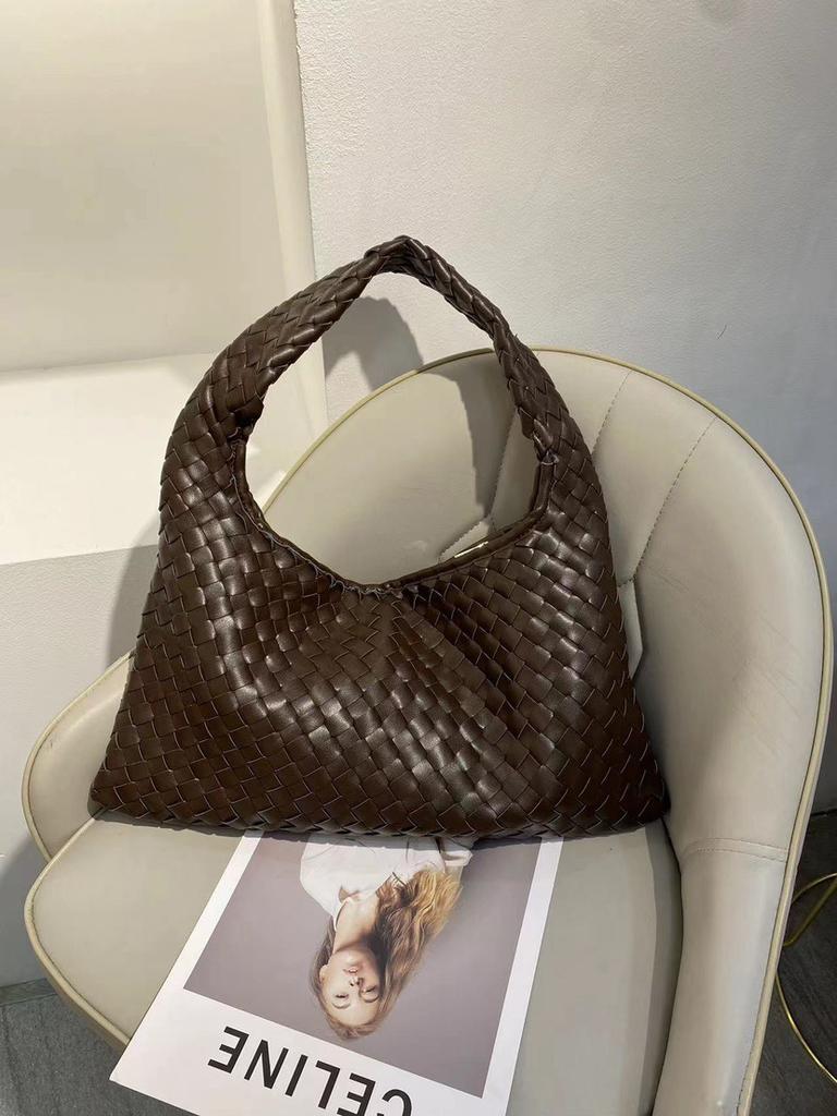 Woven shoulder bag underarm bag spring and summer new bag women's bag handmade high-texture dumpling bag tide