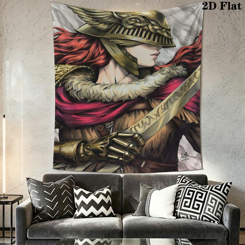 Malenia Blade Wall Hanging Printed Fabric Blanket Decorative Tapestries for Bedroom Living Room Home Decor