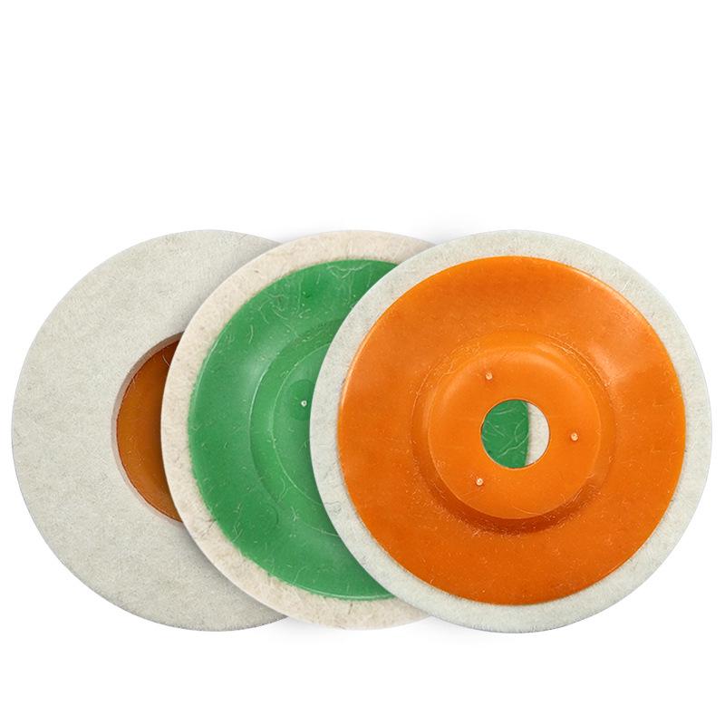 4-Inch Wool Felt Polishing Wheel for Metal & Stainless Steel (100*16 Mm) - Mirror Finish, Fits Angle Grinder