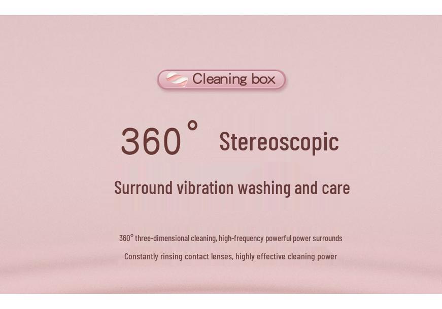 Compact Automatic Contact Lens Cleaner with Vibration Technology - Portable Storage for Colored Lenses