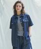 Rosiro L&R Blue Sea Water Denim Shirts Deepblue