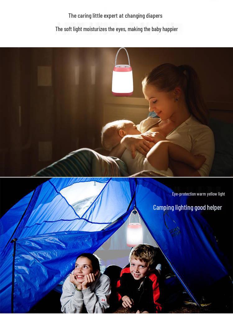 Portable LED Camping Lantern - Outdoor Tent & Campsite Light, Small Hanging/Household Night & Atmosphere Light