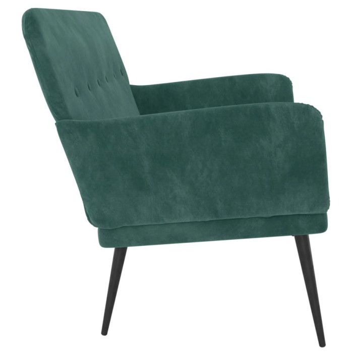 351416 vidaXL Banc Vert foncé 108x79x79 cm Velours