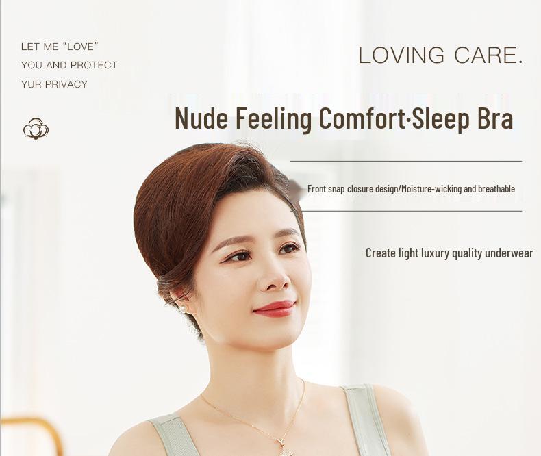 Comfortable Front-Buckle Wire-Free Vest-Style Bra for Middle-aged and Plus Size Women