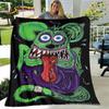 Funny Rat Fink Cartoon Soft Plush Blanket,Flannel Blanket Throw Blanket for Living Room Bedroom Bed Sofa Picnic Cover Bettdecke