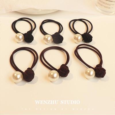 Perlenknoten Elastisches Haarband für Mädchen - Strapazierfähiges High-Pferdeschwanz-Band