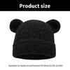 Knitted Brimless Bear Ear Hat for Outdoor Activity Windproof Winter Breathable Hat All Matching Warm Hat for Women Teens
