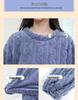 Winter 2023 Solid Color Jacquard Pajamas Set - Women's Thick Warm Loungewear for Couples