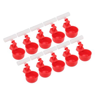 10 Set Automatic Chicken Water Cups Prevent Leakage Versatile Poultry Drinking Bowl for Ducks Pigeons Birds
