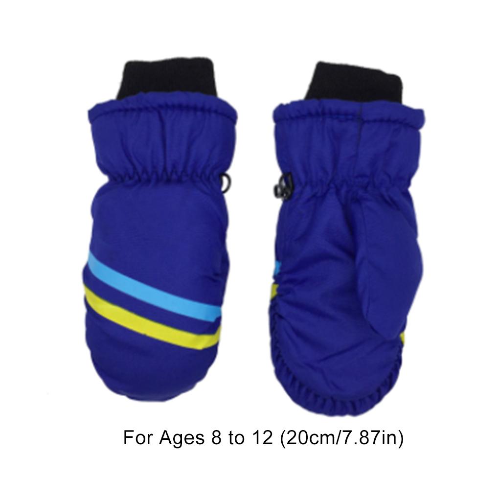 1 Pair Kids Mittens Winter Waterproof Warm with Hook for Children Sports Gear Gifts Accessories Ski Printed Outdoor Activities