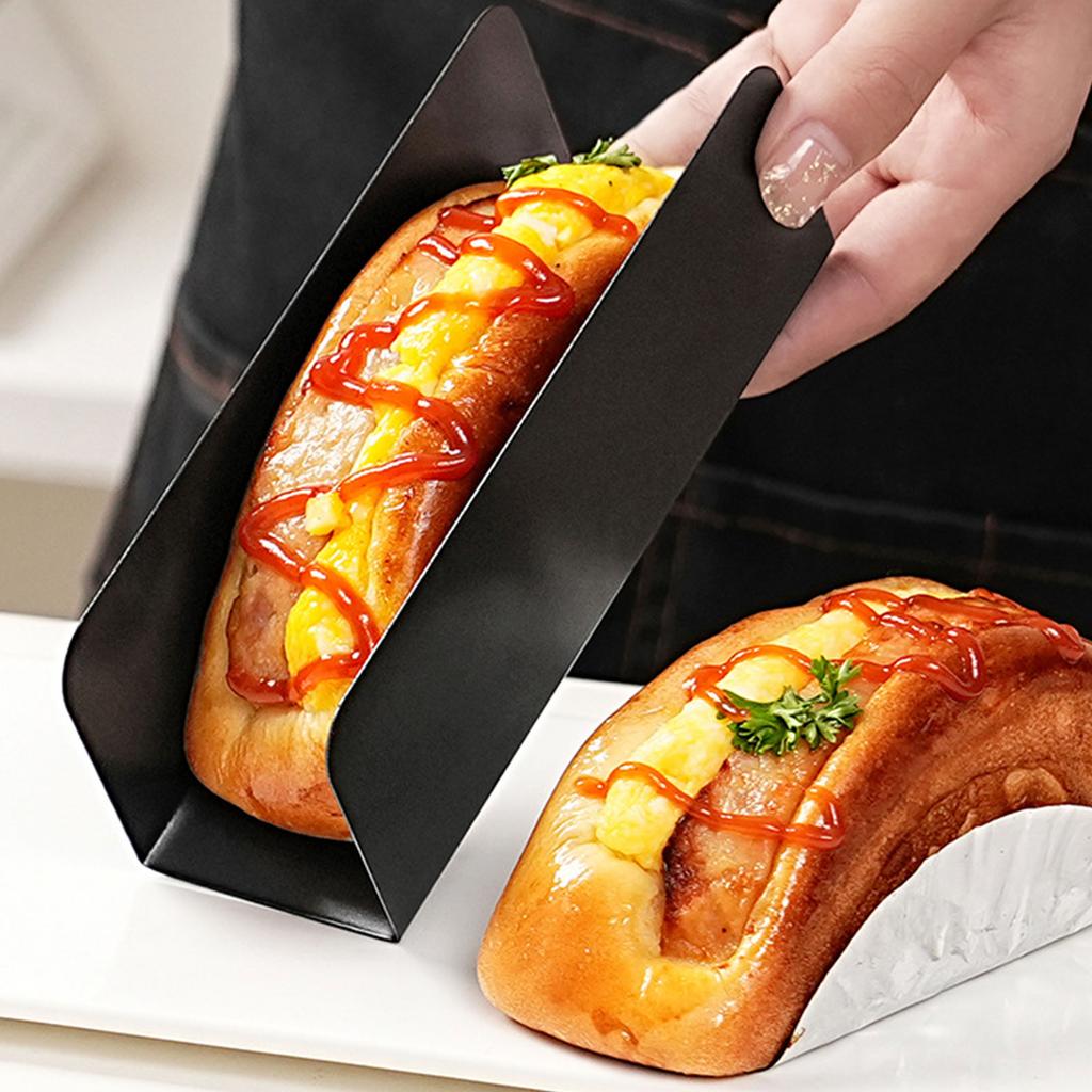 Set Of 4 U Shape Carbon Steel Bread Molds Lightweight Bread Baking Mould For Homemade Pork Chop Buns And Cookies In Oven