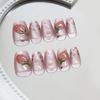 Handmade Prefabricated Nail, Wearing Nail, Cute Strawberry Removable, Light-chasing Cat's Eye Nail, Short T Nail Patch, Sub-code