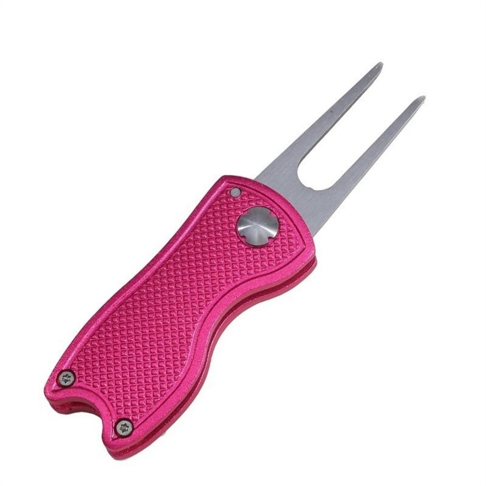 Foldable Golf Repair Tool Magnetic Marker Putting Green Fork Golf Divot Repair Tool  Golf Practice