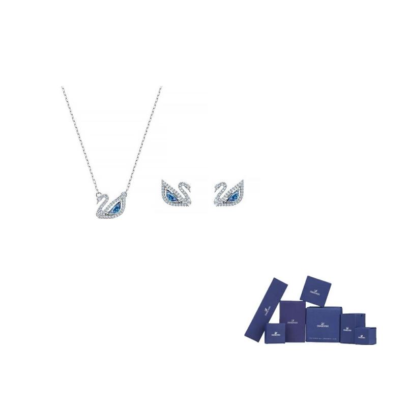 Swarovski Crystal, Rhodium Plated Necklace Hoop