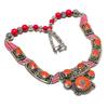 18" Tibetan Necklace Natural Coral Pendant Nepali Tribal Statement Gift NN 085