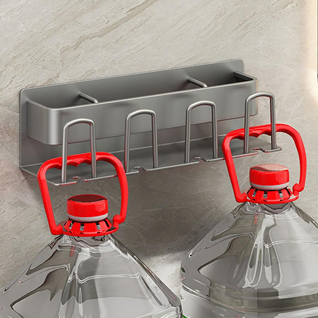 Toothbrush Holder Rack Punch Free Wall Mounted Space Saving Electric Toothbrush Hanger Rack Bathroom Accessories Gray 3