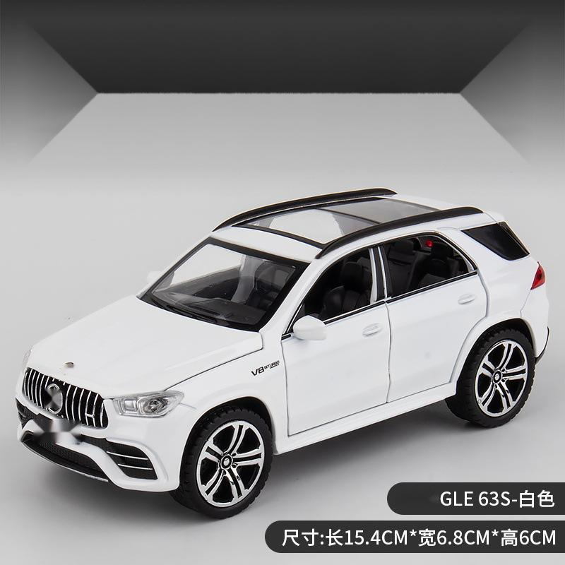 1:32 AMG GLE 63S SUV Alloy Car Model Diecast Pull Back Metal Vehicles Simulation Model Car Interior Ornaments Gift