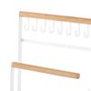 Jewelry Display Rack Iron Hooks Props Adjustable Storage Modern Wooden Base Hanging Tray Stand Show,