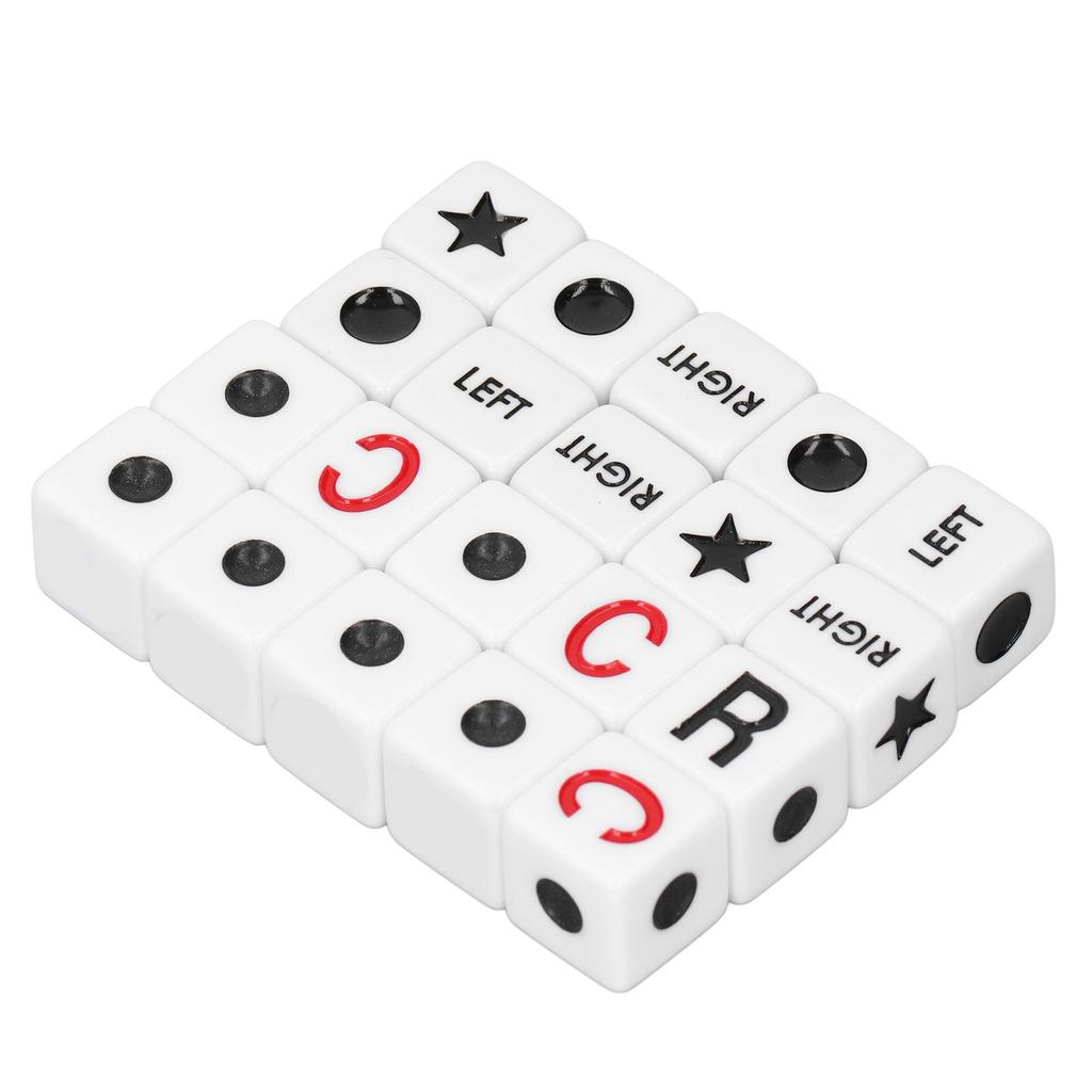 20pcs Left Right Center Dice Plastic Funny Portable Interactive Playing Game Dice for Party Travel