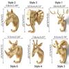 Wall Mounted Wall Hanging Decoration Resin Wall Keys Holder Animal Head Decorative Hook  Door