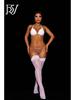 Meias de renda de tencel de alta elasticidade acima do joelho: Plus Size, Nude Brilhante Amônia para Discoteca e Boate