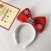 Merry Christmas Decor Bowknot Hair Hoop Christmas Children Hair Clip  Christmas Costume Dress Up