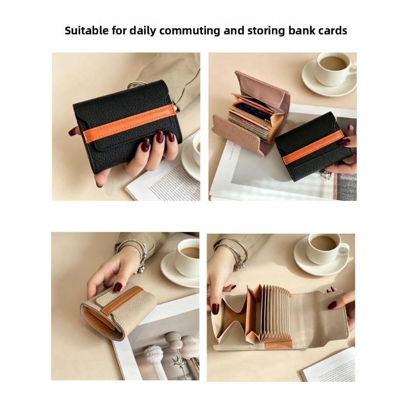 Wallet, Japanese and Korean Organ Bag, Short Multi-card Position, Women's Multi-function Change Bag, Card Bag.