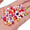 144 szt. Akrylowa Jednokolorowa Trójwymiarowa Kwadratowa Koralik Do DIY Naszyjnik Bransoletka Kolczyki Tworzenie Biżuterii Akcesoria Rzemieślnicze