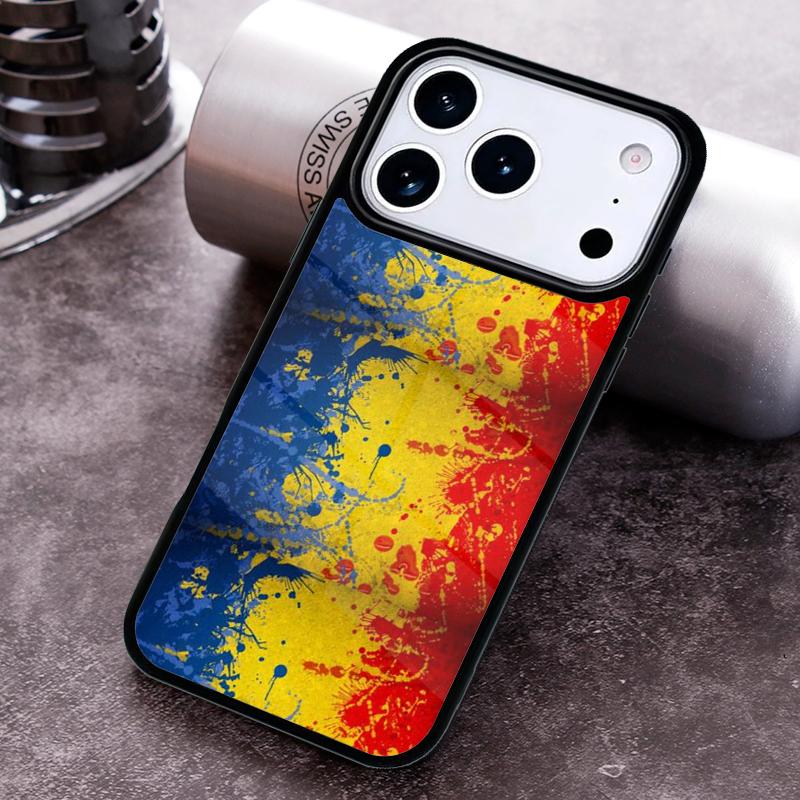 Romania Flag Phone Case for iPhone 17 16 15 Pro Max Air 14 13 12 11 Plus Shockproof Capa Cover