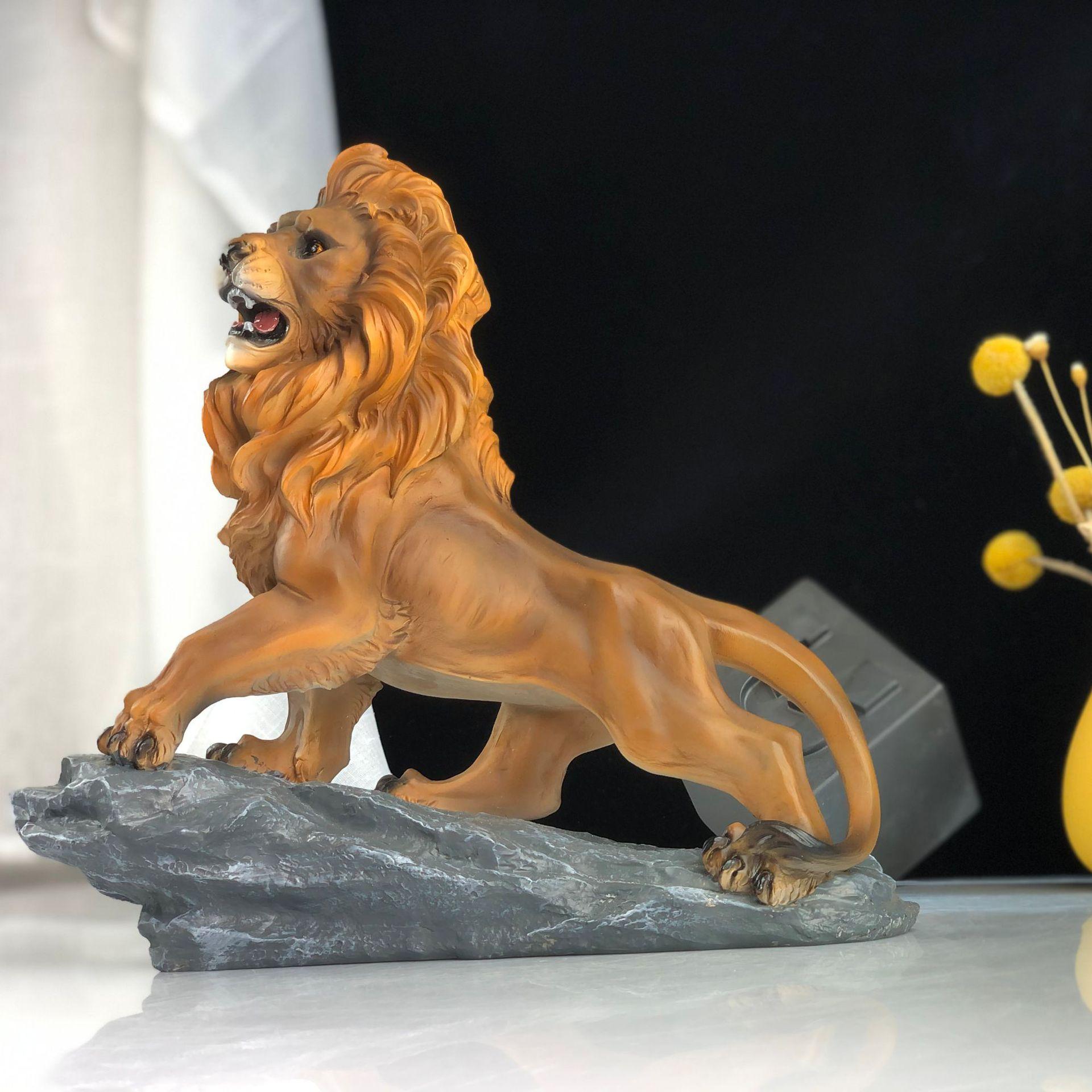 

Скандинавские поделки из смолы, рычащий лев, украшение для дома, телевизора, шкафа, входной двери, офисное украшение, подарки, креативные аксессуары для дома, статуя