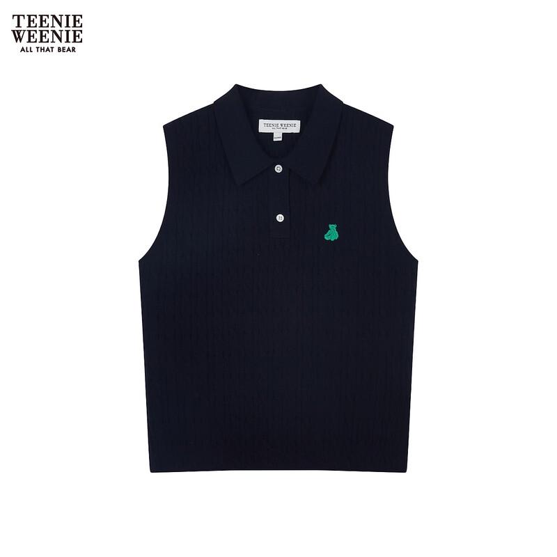 Teenie Weenie Women s Bear Cartoon Polo Knit Top L