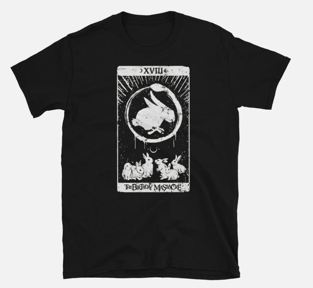 Retro Rabbits Tarot Card The Birthday Massacre Shirt Black Unisex S-5XL Unisex T-Shirt S