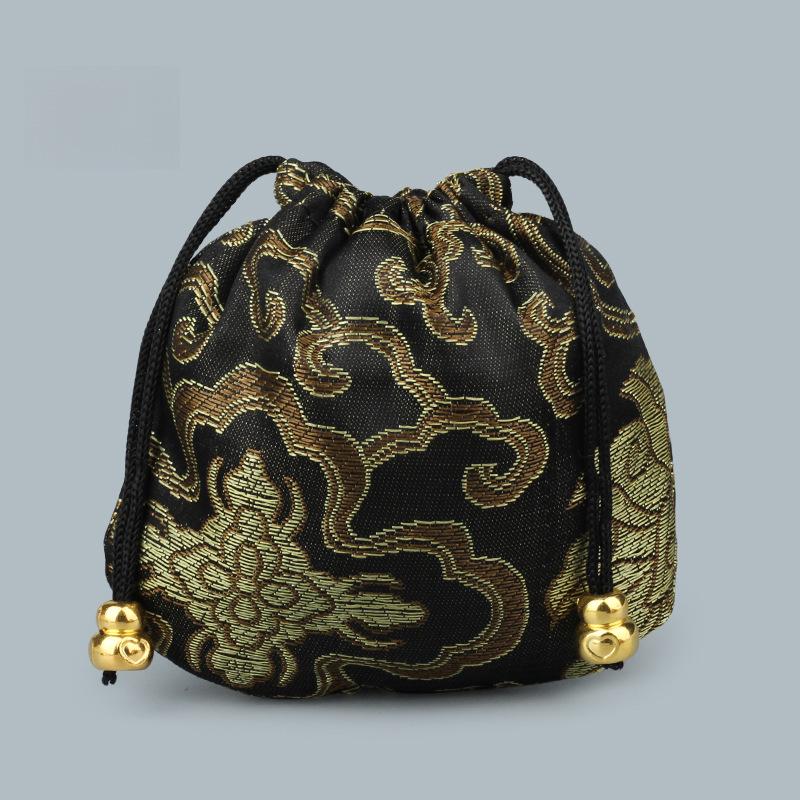 18 Brocade-Style Drawstring Bags for Buddhist Beads Bracelets & Cultural Play