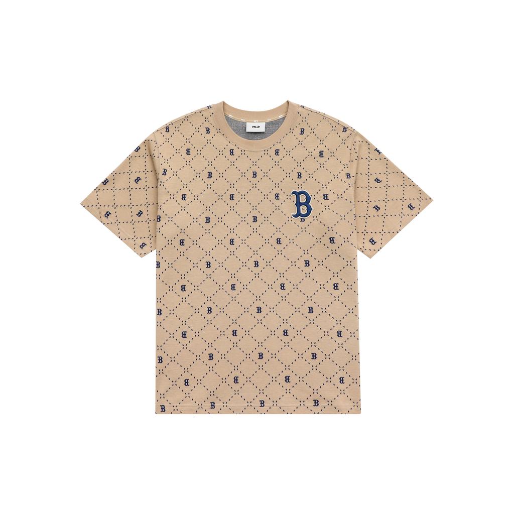 New MLB Set In Sleeve T Shirt Unisex Sandy Brown 3ATSM0533-43SAL